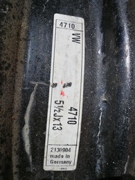 Volkswagen / Seat acélfelni 13X5.5J, 4X100X57.1, ET38  2130904